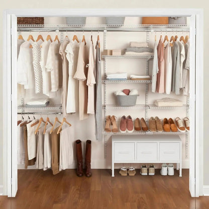 White Closet Storage Organizer With Fabric Drawers - Get it from Bo