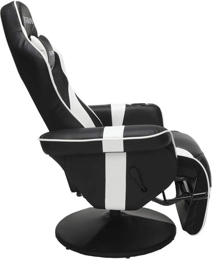 White Gaming Recliner Cupholder And Adjustable Footrest - Get it from Bo