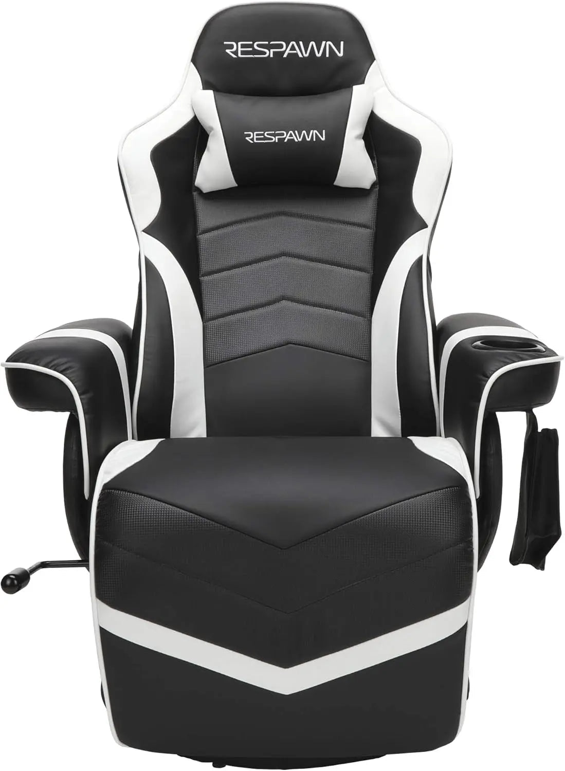 White Gaming Recliner Cupholder And Adjustable Footrest - Get it from Bo