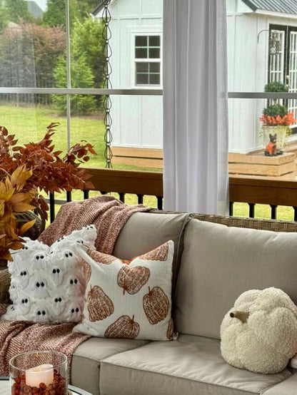 White Pumpkin Pillow Cover - Get it from Bo