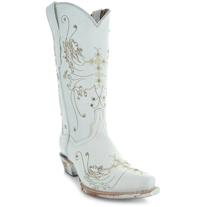 White Rhinestone Cowgirl Boots (Wedding Cowgirl Boots) - Get it from Bo