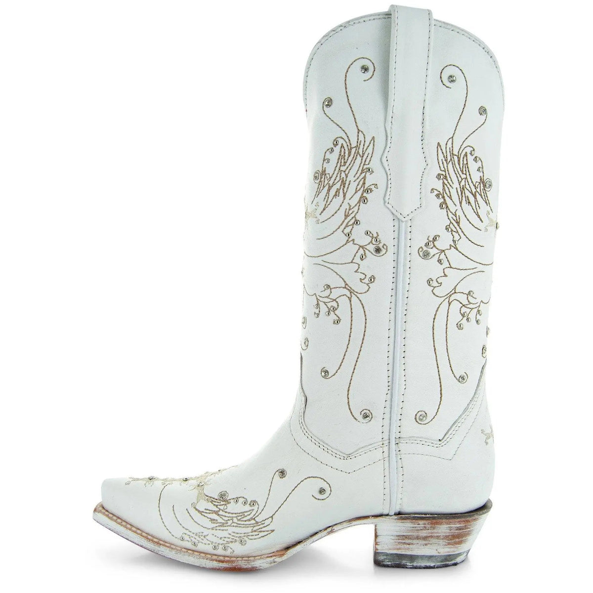 White Rhinestone Cowgirl Boots (Wedding Cowgirl Boots) - Get it from Bo