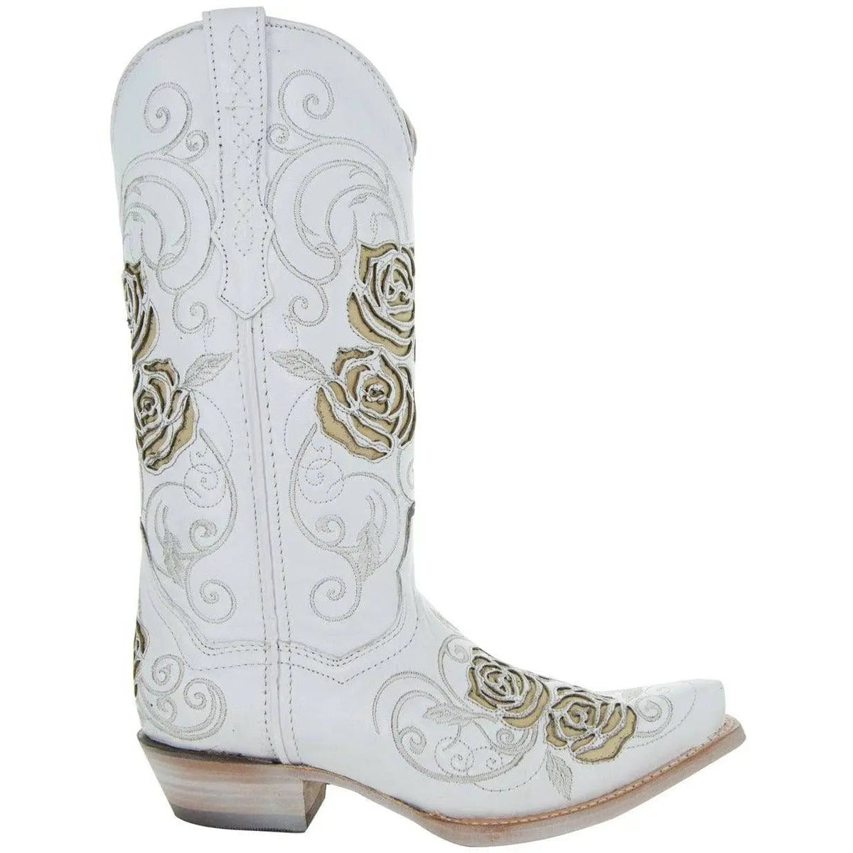 White Rose Inlayed Women's Cowgirl Boots (M50032) - Get it from Bo