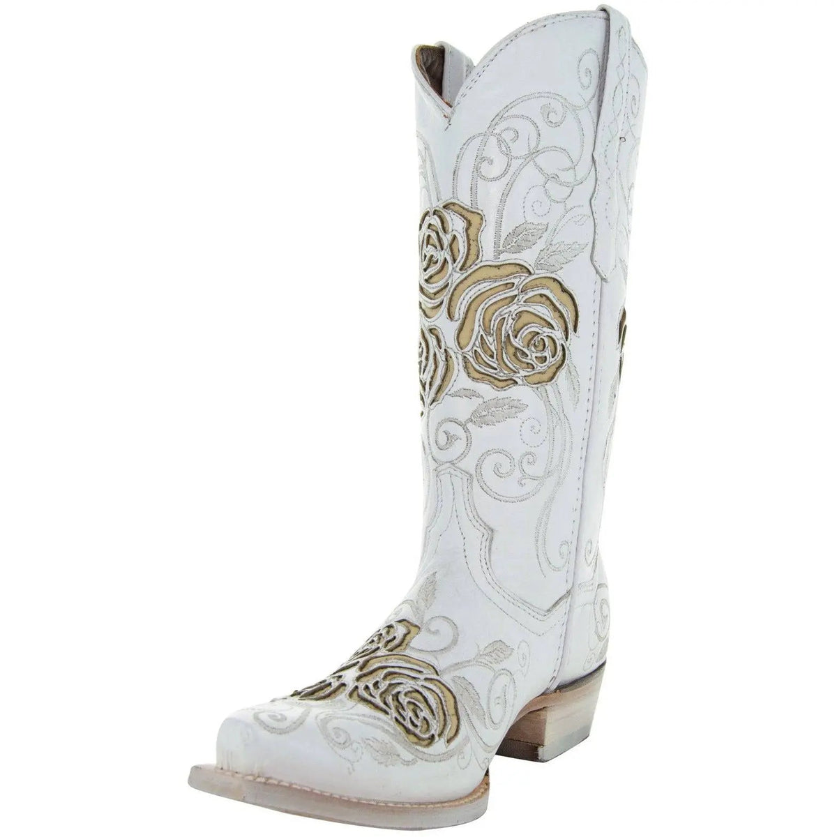 White Rose Inlayed Women's Cowgirl Boots (M50032) - Get it from Bo