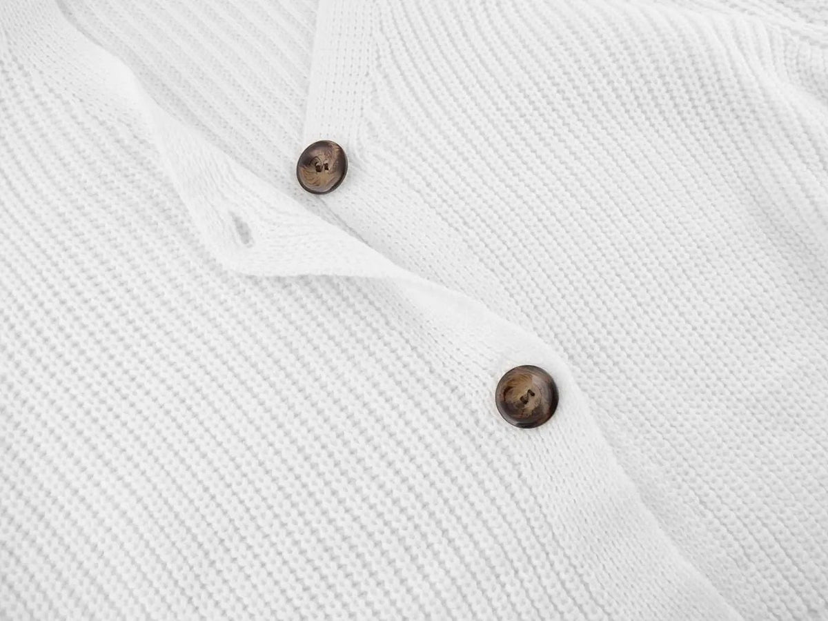 Women Lantern Sleeve Cardigan Button Down Open Front Knit Sweater Coat - Get it from Bo