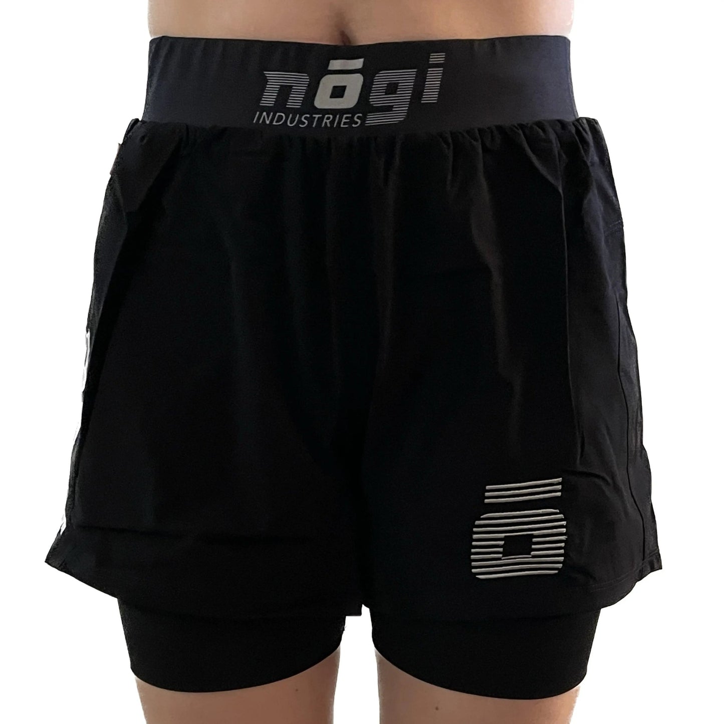 WOMENS Ghost 5" Inseam Premium Lined Grappling Shorts - Obsidian Black - Get it from Bo
