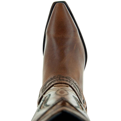 Women's Harness Boots | Brown Leather Harness Boots (M50039) - Get it from Bo