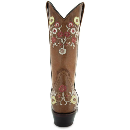 Women's Snipped Toe Western Boots | Floral Showstopper Cowgirl Boots (M50044) - Get it from Bo