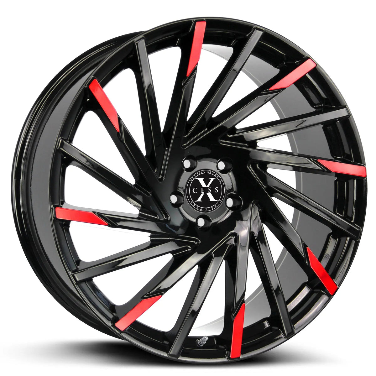 X02 Gloss Black Machined Red Tips - Get it from Bo