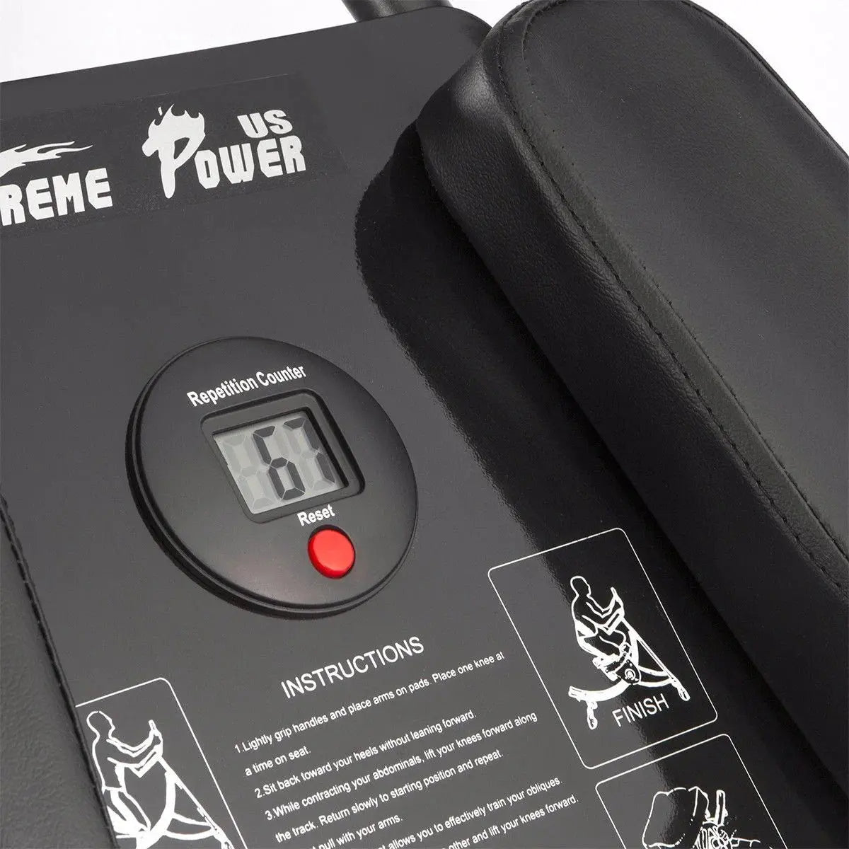 XtremepowerUS Abs Abdominal Exercise Machine Ab Work Out Crunch Roller Fitness - Get it from Bo
