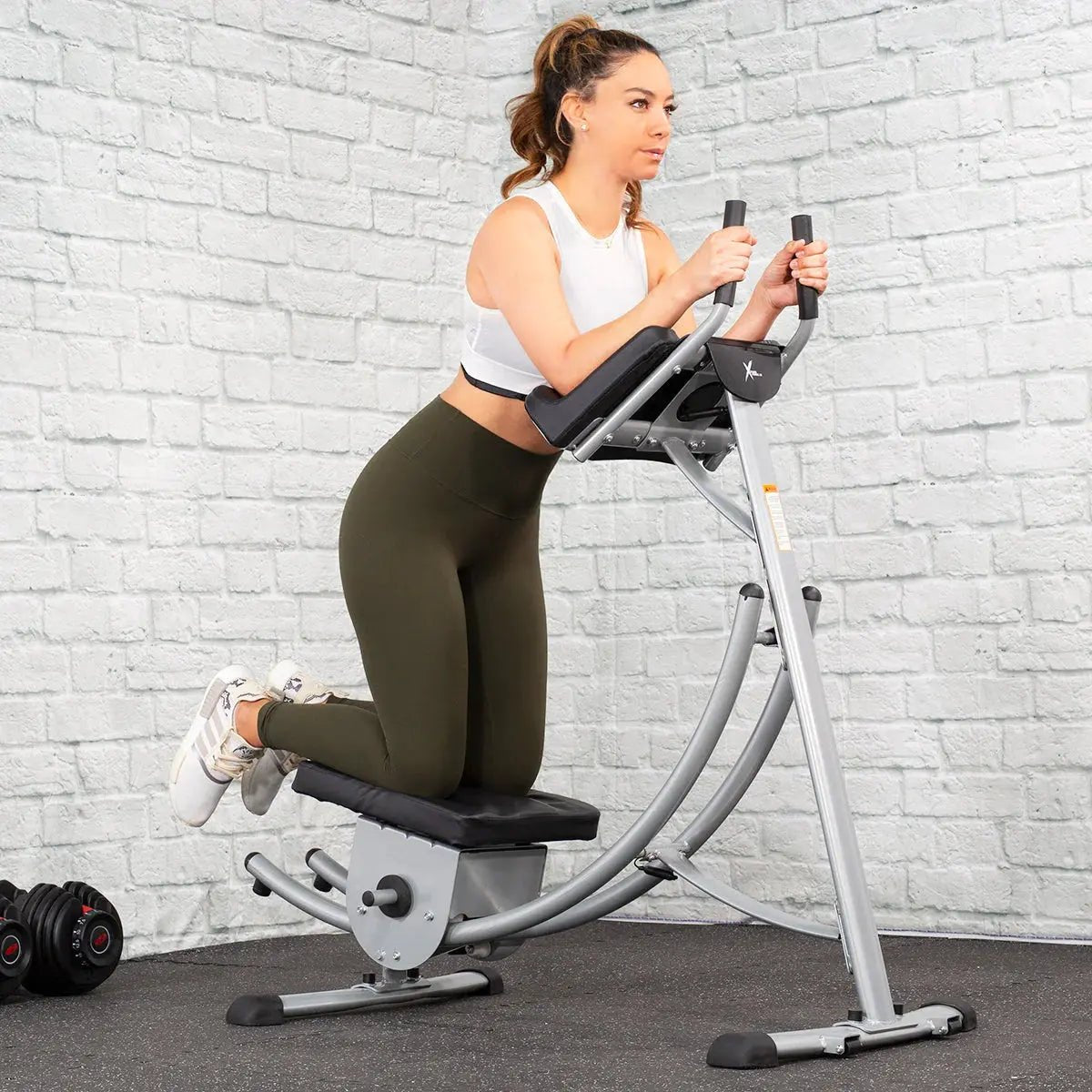 XtremepowerUS Abs Abdominal Exercise Machine Ab Work Out Crunch Roller Fitness - Get it from Bo