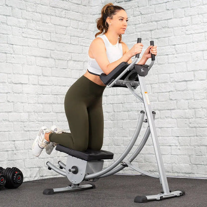 XtremepowerUS Abs Abdominal Exercise Machine Ab Work Out Crunch Roller Fitness - Get it from Bo