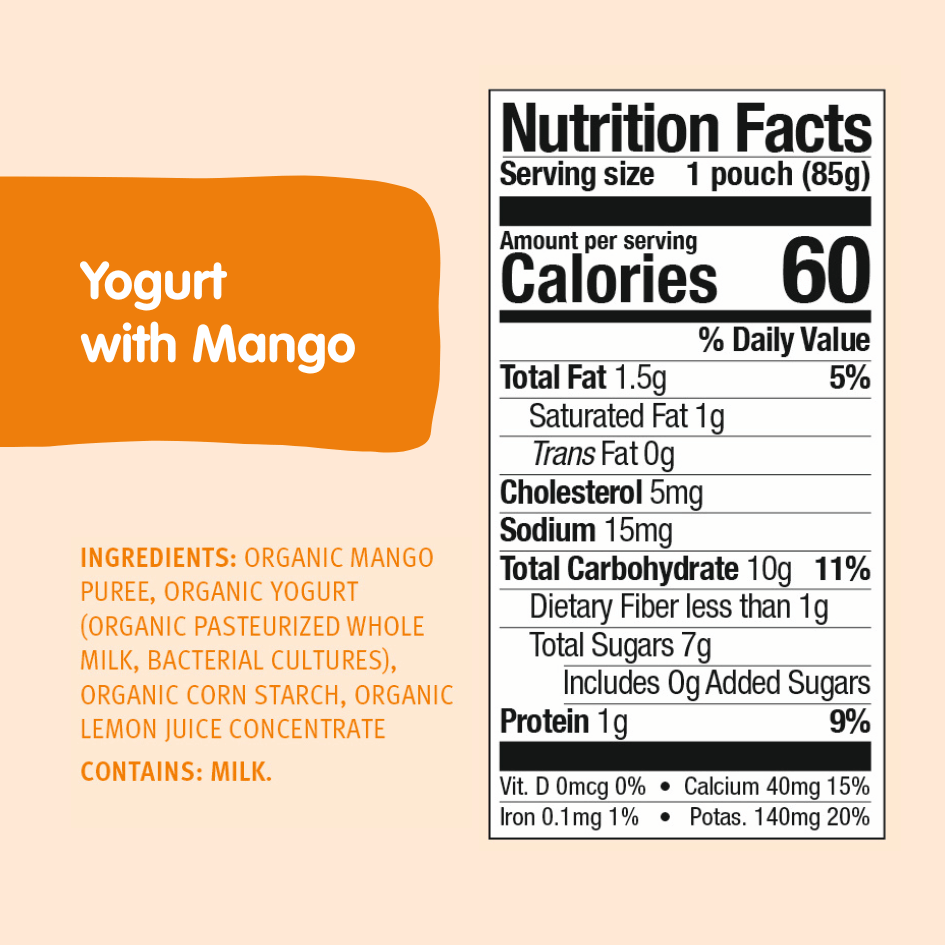 Holle Organic Yogurt Pouches - Mango Holle USA
