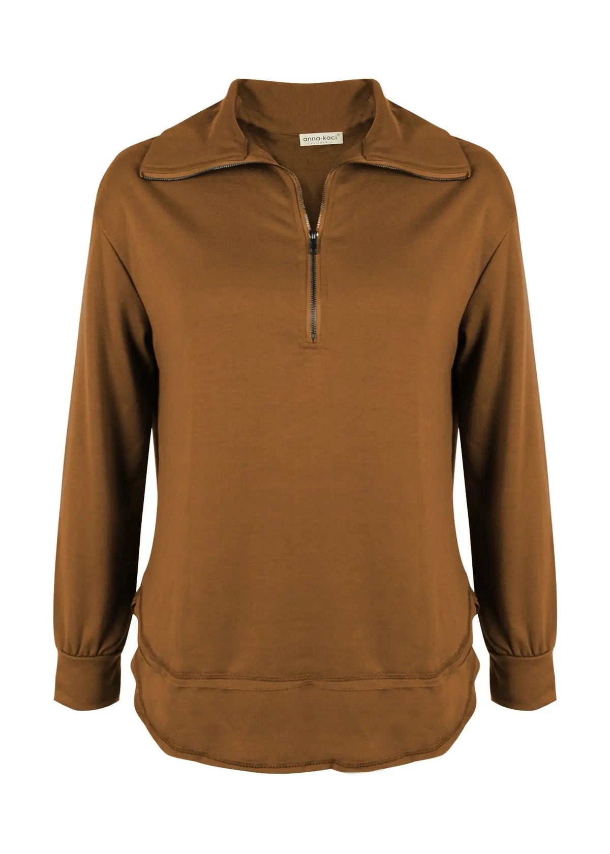 Zip Up Funnel Neck Sweater - Get it from Bo